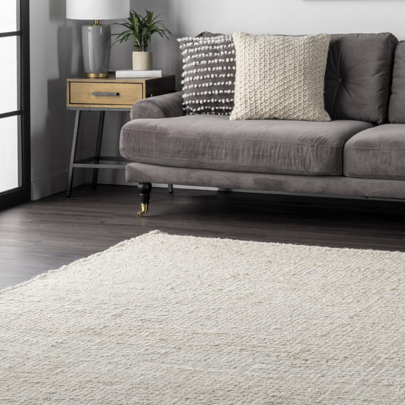 Bay Isle Home Whalan Handmade Tufted Jute/Sisal Off White Area Rug